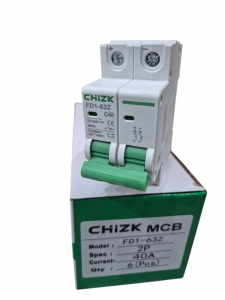CHIZK Áp tô mát FD1-63Z 2P 40A 1000VDC