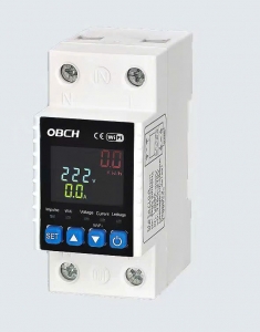 Đồng hồ đa năng có màn hình LCD hiển thị điện áp lưới, dòng rò, công tơ điện tử 2P 63A